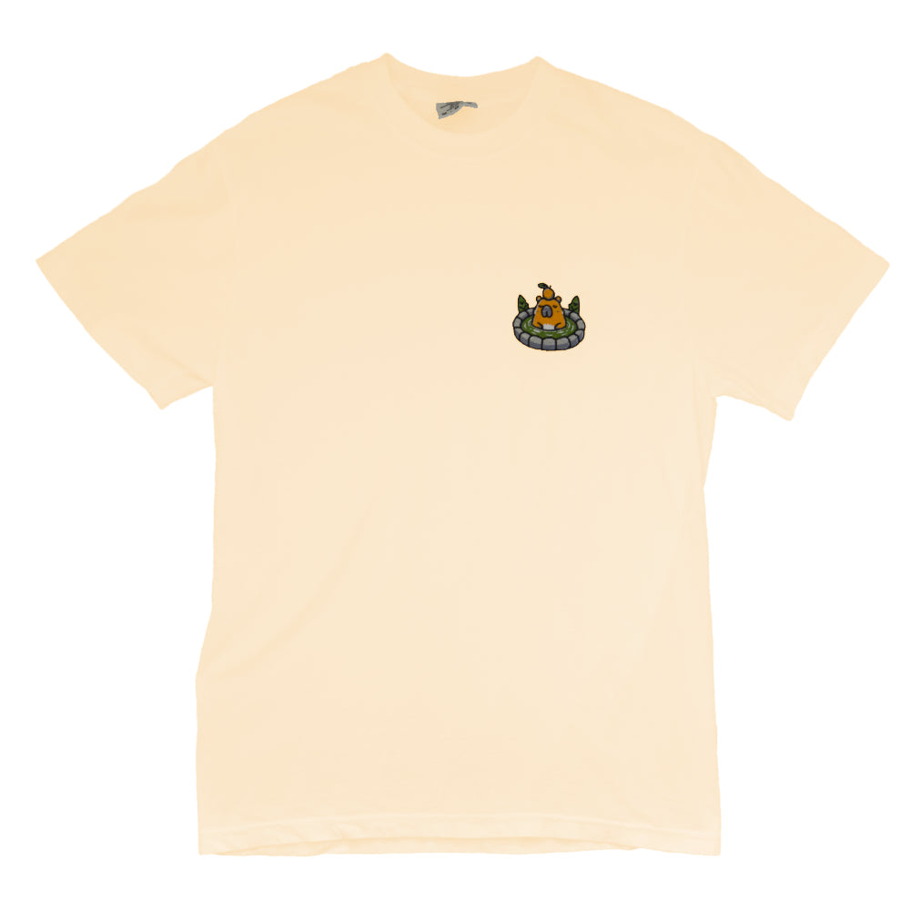 Onsen Capybara Embroidered T-shirt