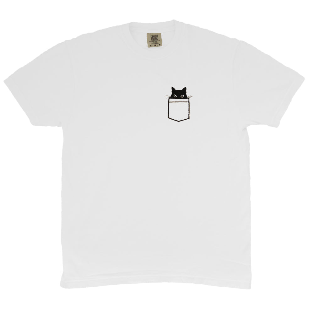 Pocket Cat Embroidered T-shirt