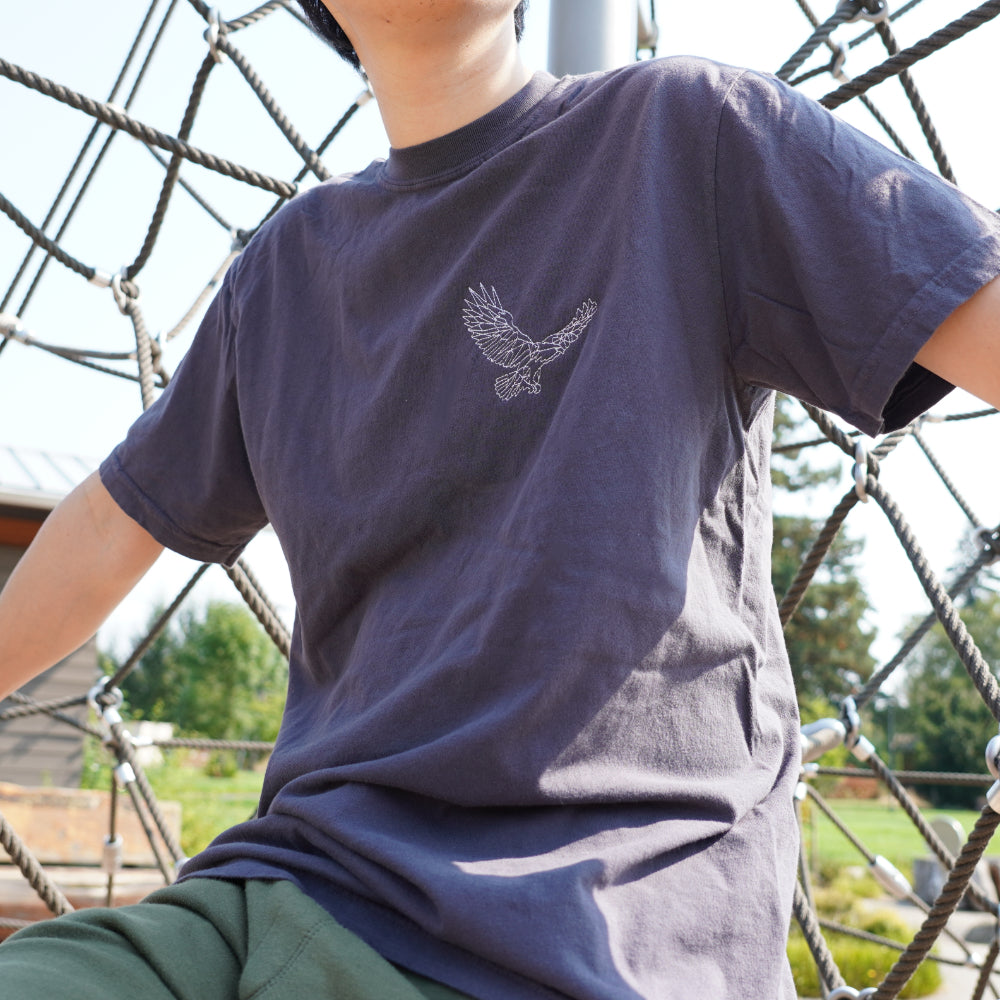 Geometry Eagle Embroidered T-shirt