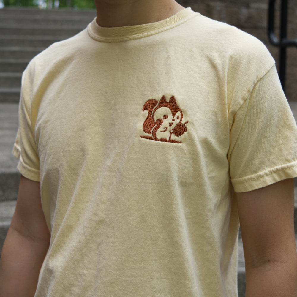 squirrel embroidered t-shirt