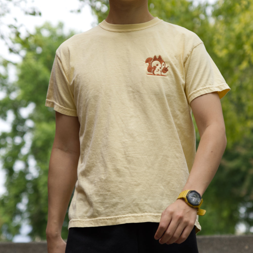 squirrel embroidered t-shirt