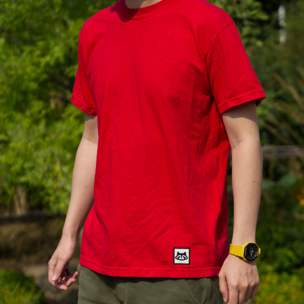 tanuki logo t-shirt in red