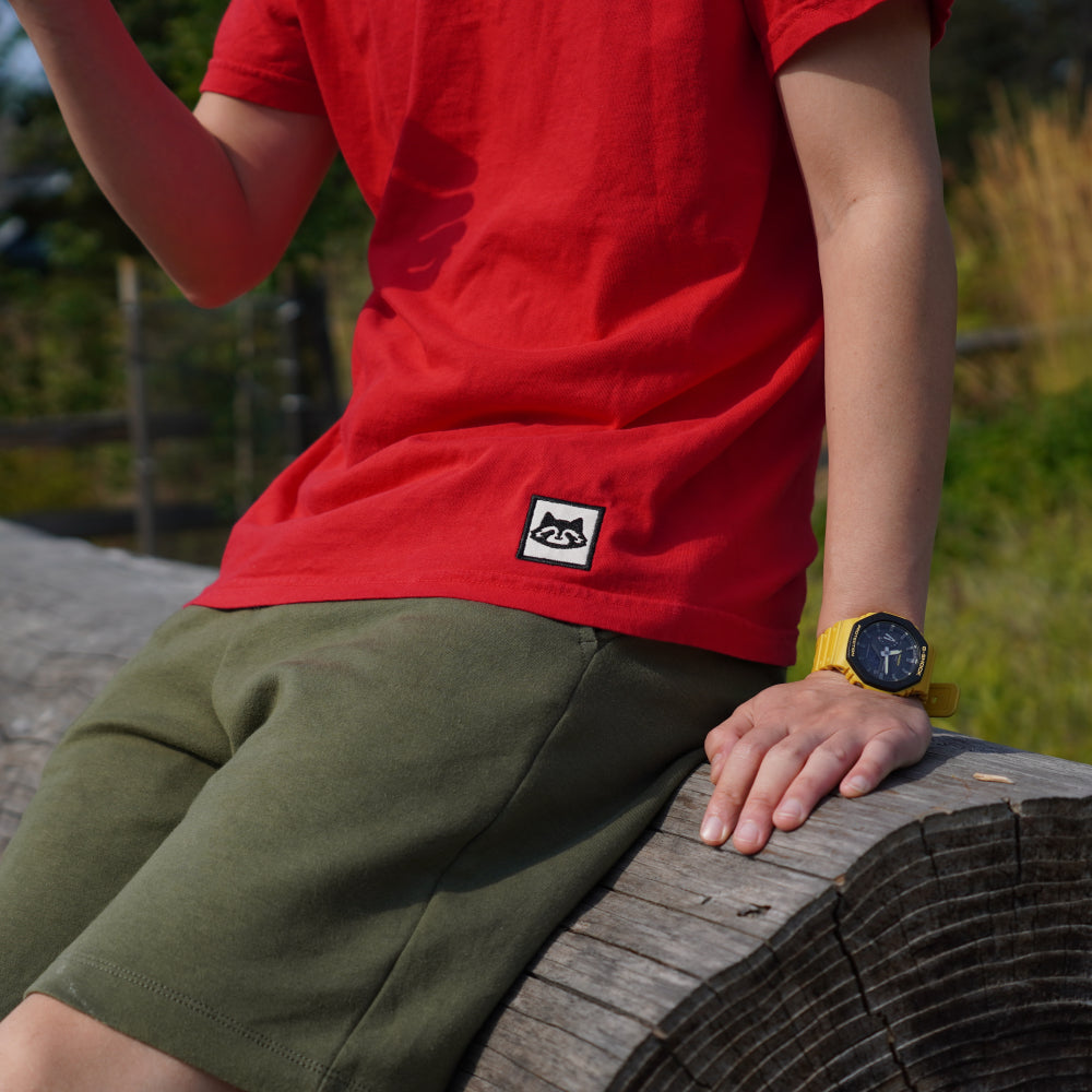 tanuki logo t-shirt in red